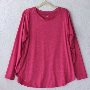 Eddie Bauer Women's Pink‎ Outdoor Under Layer Long Sleeve Shirt Size L